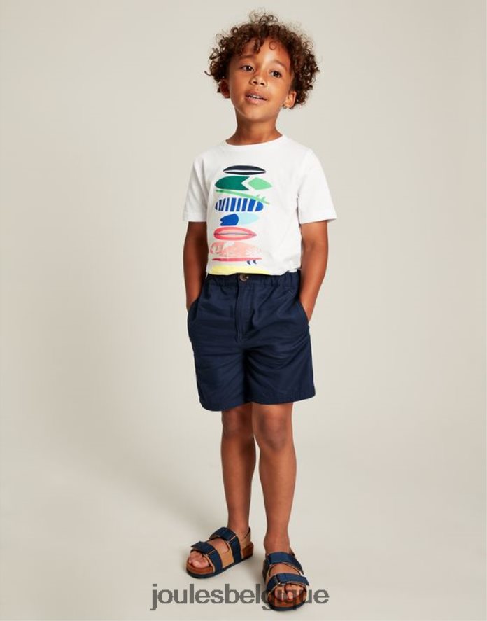 planches de surf blanches ben t-shirt manche courte 2-12 ans garçons vêtements Joules ND0H6T362