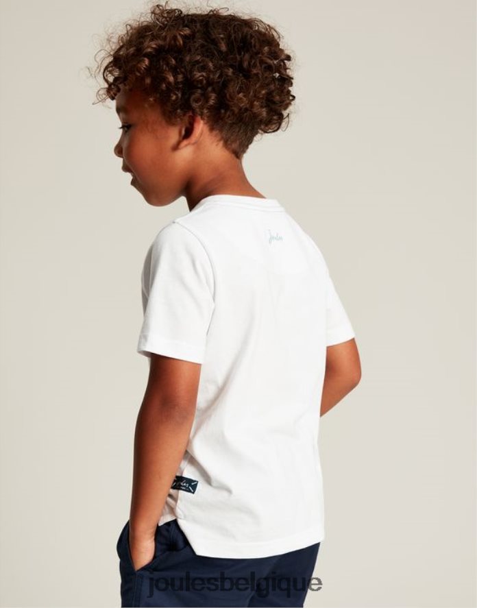 planches de surf blanches ben t-shirt manche courte 2-12 ans garçons vêtements Joules ND0H6T362