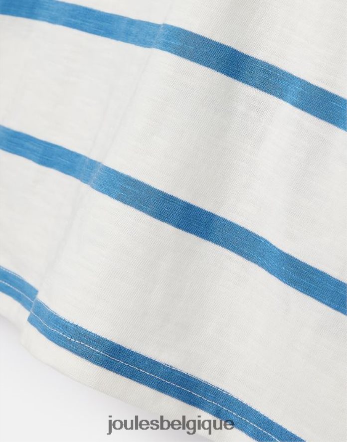 rayure bleu clair t-shirt à rayures blanchies 2-12 ans garçons vêtements Joules ND0H6T358