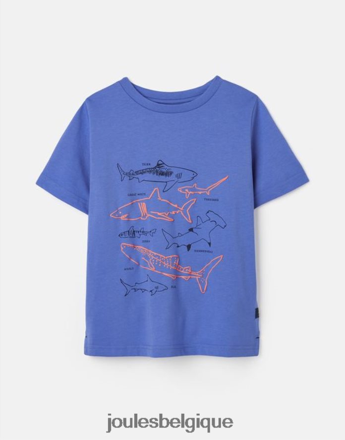 requins bleus ben t-shirt manche courte 2-12 ans garçons vêtements Joules ND0H6T353