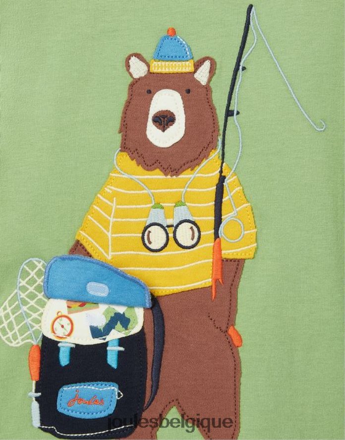 vert clair chomp haut à manches longues avec illustrations 2-8 ans garçons vêtements Joules ND0H6T341