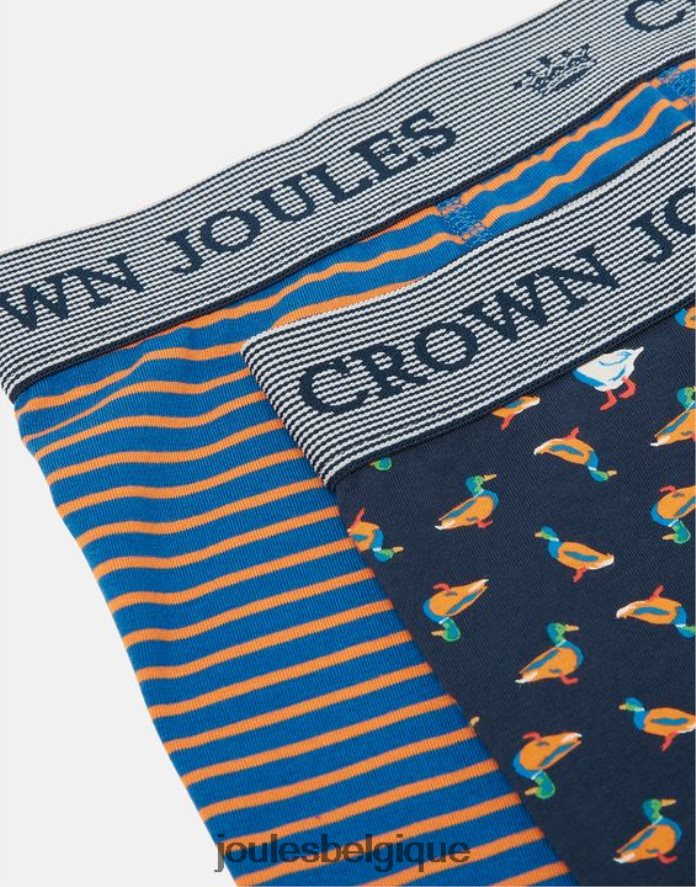 oie canard marine lot de 2 boxers en coton Crown Hommes accessoires Joules ND0H6T170