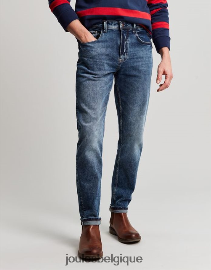 denim à délavage moyen le jean en denim coupe slim 5 poches The Oakham Hommes vêtements Joules ND0H6T230