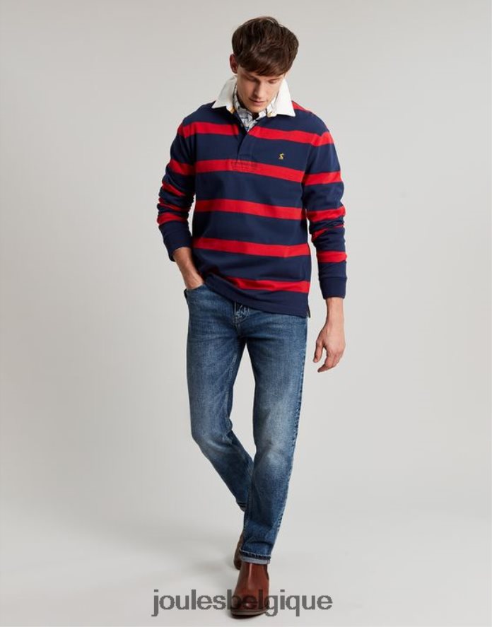 denim à délavage moyen le jean en denim coupe slim 5 poches The Oakham Hommes vêtements Joules ND0H6T230