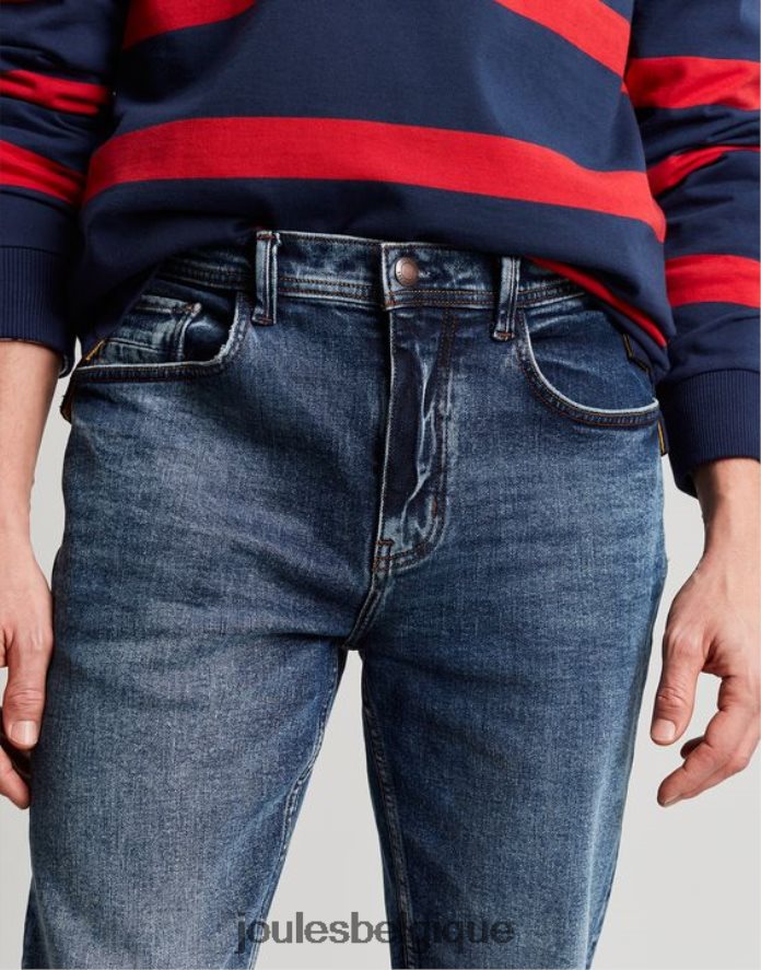 denim à délavage moyen le jean en denim coupe slim 5 poches The Oakham Hommes vêtements Joules ND0H6T230