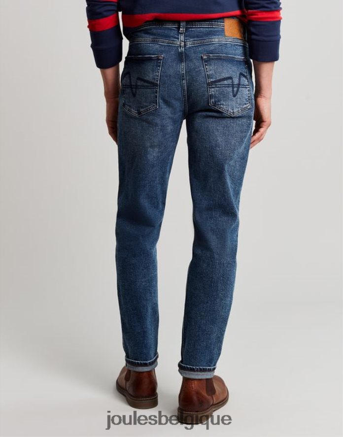 denim à délavage moyen le jean en denim coupe slim 5 poches The Oakham Hommes vêtements Joules ND0H6T230