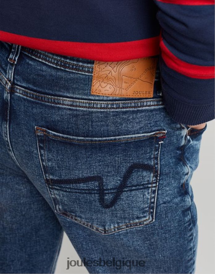 denim à délavage moyen le jean en denim coupe slim 5 poches The Oakham Hommes vêtements Joules ND0H6T230