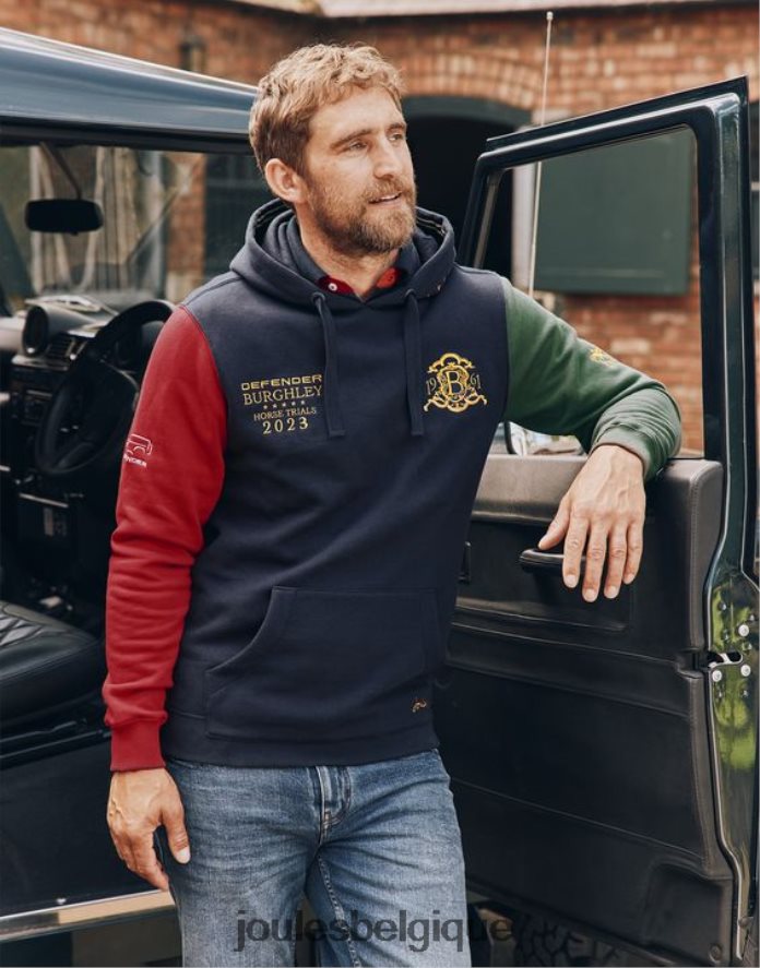 marine française sweat à capuche unisexe burghley Hommes vêtements Joules ND0H6T168