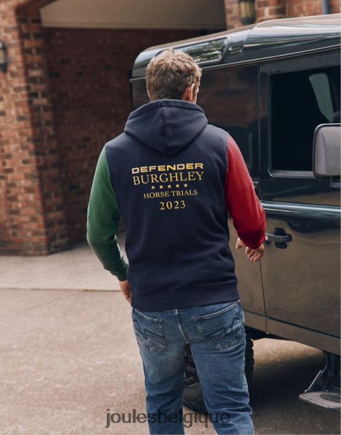 marine française sweat à capuche unisexe burghley Hommes vêtements Joules ND0H6T168