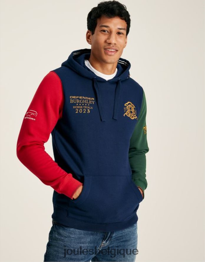 marine française sweat à capuche unisexe burghley Hommes vêtements Joules ND0H6T168