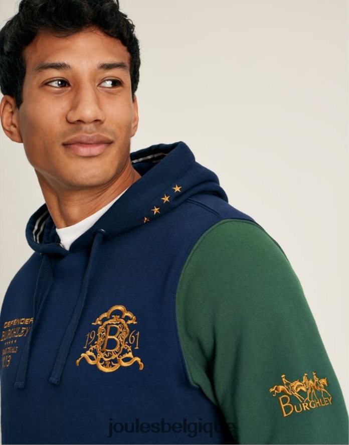 marine française sweat à capuche unisexe burghley Hommes vêtements Joules ND0H6T168