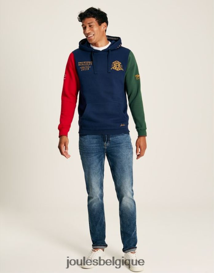 marine française sweat à capuche unisexe burghley Hommes vêtements Joules ND0H6T168