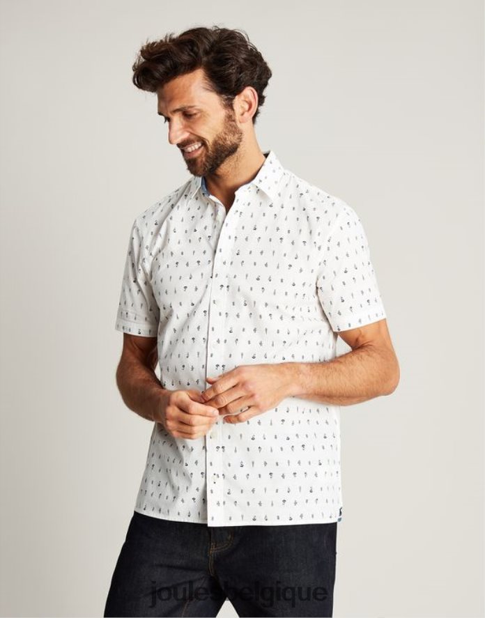 blanc chemise imprimée coupe classique lloyd Hommes vêtements Joules ND0H6T238