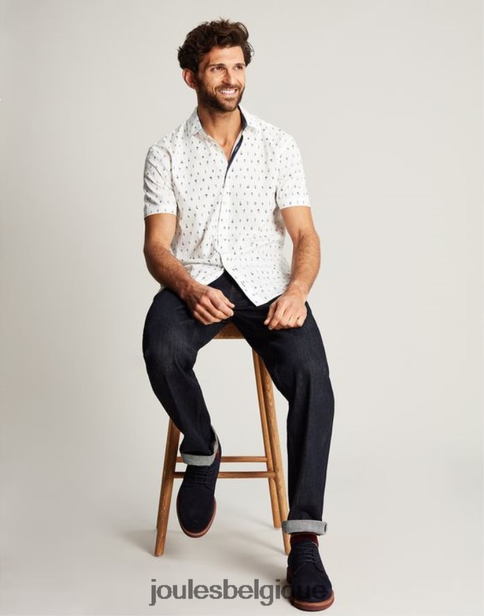 blanc chemise imprimée coupe classique lloyd Hommes vêtements Joules ND0H6T238