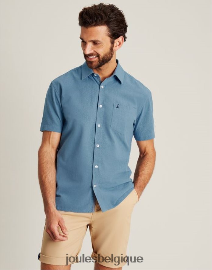 bleu chemise en lin briseur Hommes vêtements Joules ND0H6T228