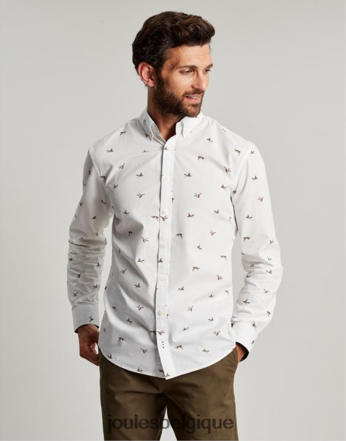 canards blancs chemise imprimée coupe classique invitation Hommes vêtements Joules ND0H6T227