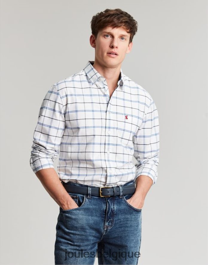 carreaux bleu marine Welford - Chemise à carreaux coupe classique Hommes vêtements Joules ND0H6T239