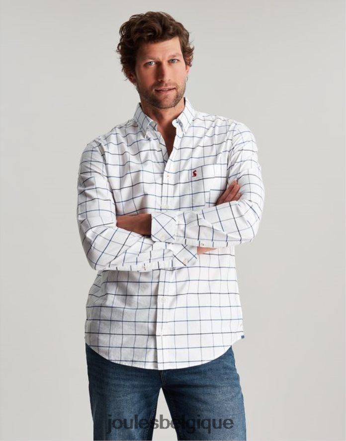 chèque blanc Welford - Chemise à carreaux coupe classique à manches longues Hommes vêtements Joules ND0H6T241
