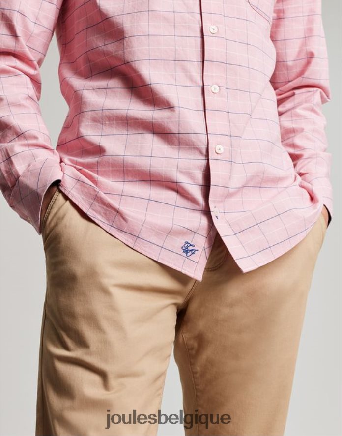 chèque rose Welford - Chemise à carreaux coupe classique à manches longues Hommes vêtements Joules ND0H6T247