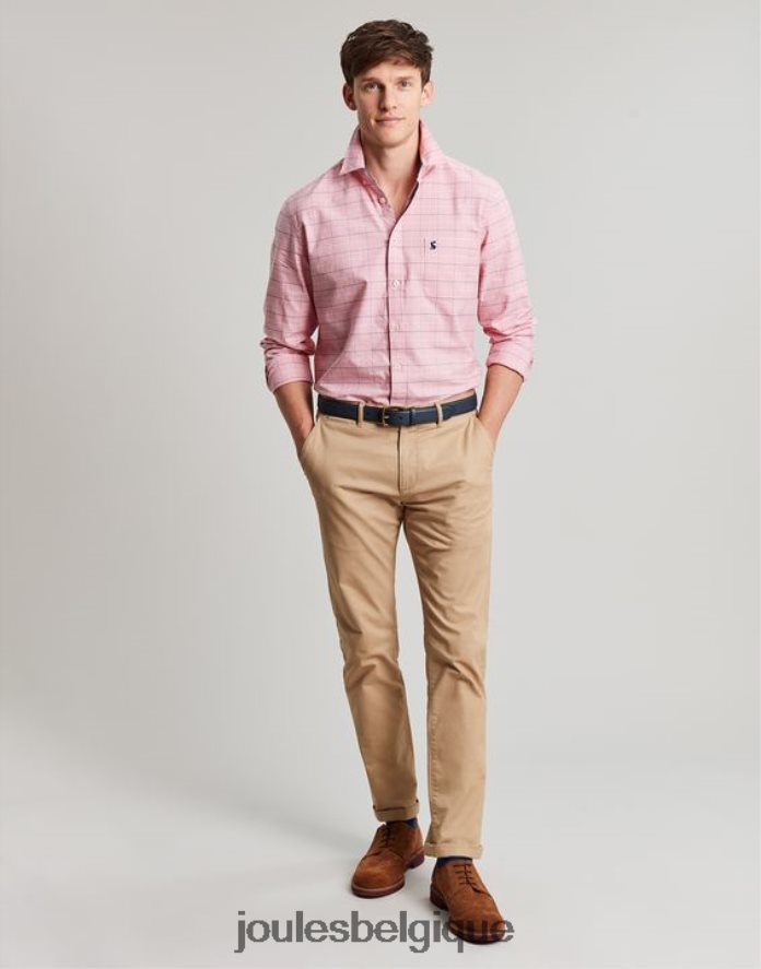 chèque rose Welford - Chemise à carreaux coupe classique à manches longues Hommes vêtements Joules ND0H6T247