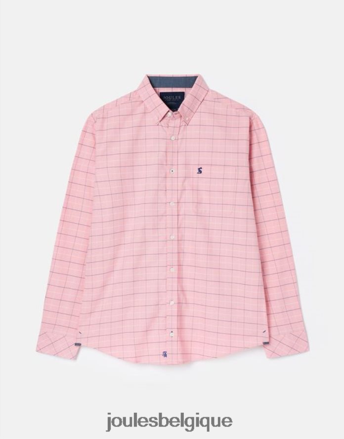 chèque rose Welford - Chemise à carreaux coupe classique à manches longues Hommes vêtements Joules ND0H6T247