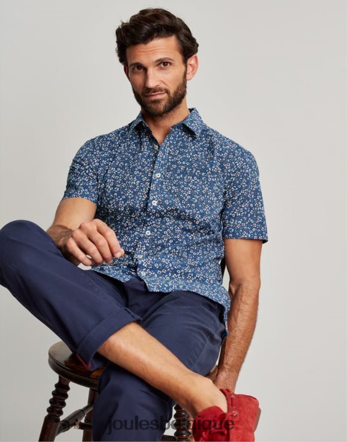 petite puce bleue chemise imprimée coupe classique lloyd Hommes vêtements Joules ND0H6T195