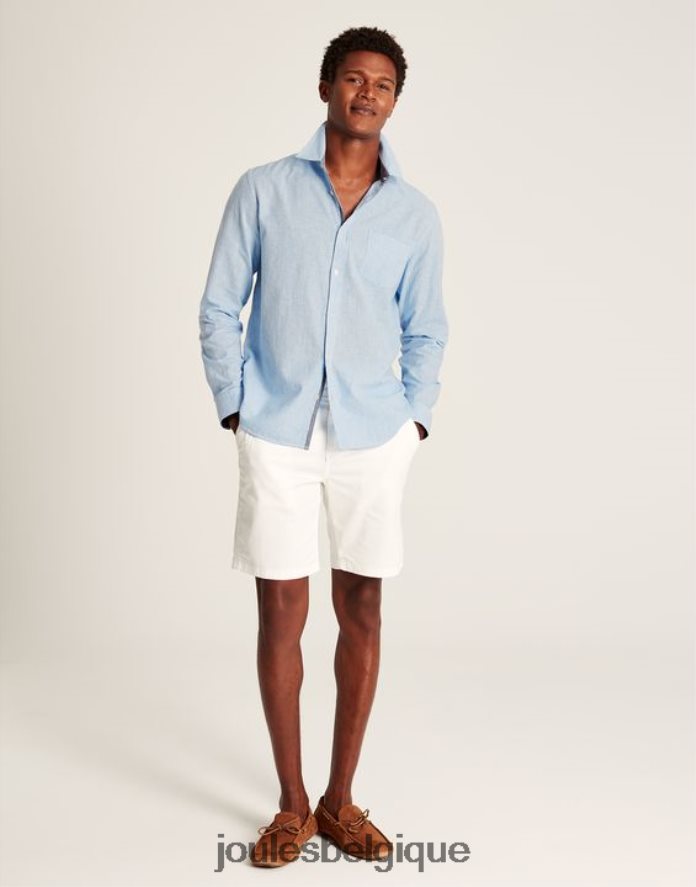 pied de poule bleu chemise coupe classique en lin mélangé tilford Hommes vêtements Joules ND0H6T185
