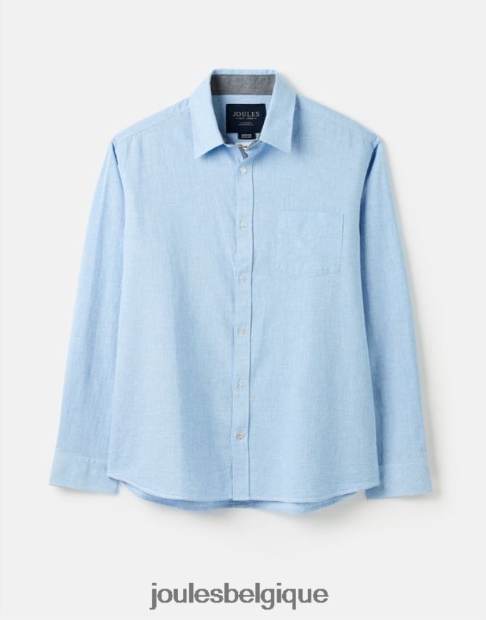 pied de poule bleu chemise coupe classique en lin mélangé tilford Hommes vêtements Joules ND0H6T185