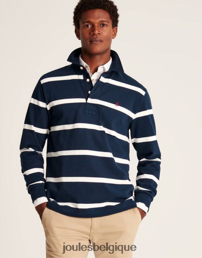 rayure crème marine maillot de rugby Hommes vêtements Joules ND0H6T178