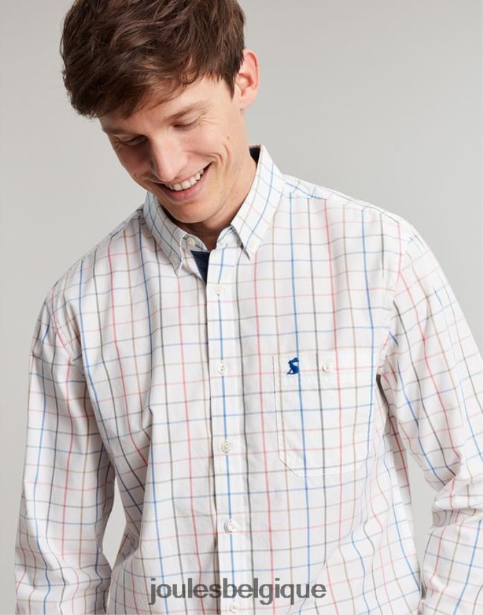 vérification multiple Abbott coupe classique en popeline pêche Hommes vêtements Joules ND0H6T244