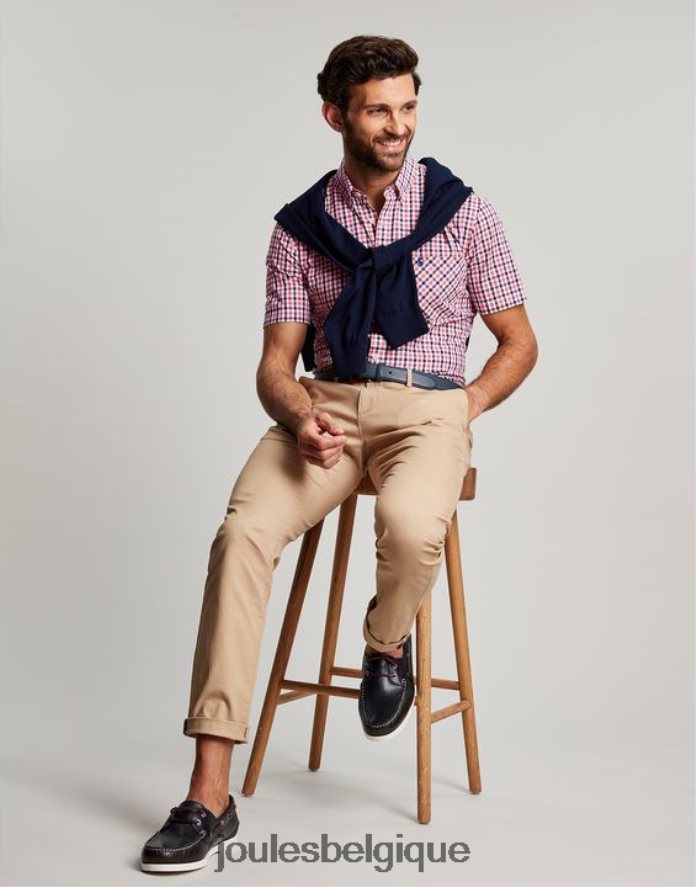 vichy rose marine Wilson - Chemise à carreaux coupe classique Hommes vêtements Joules ND0H6T220