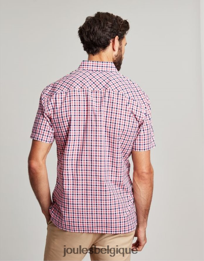 vichy rose marine Wilson - Chemise à carreaux coupe classique Hommes vêtements Joules ND0H6T220