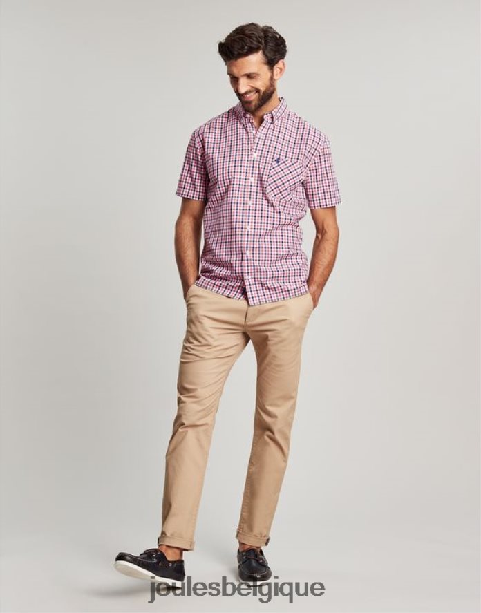 vichy rose marine Wilson - Chemise à carreaux coupe classique Hommes vêtements Joules ND0H6T220