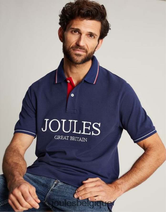 bleu profond chemise polo Hommes vêtements Joules ND0H6T237