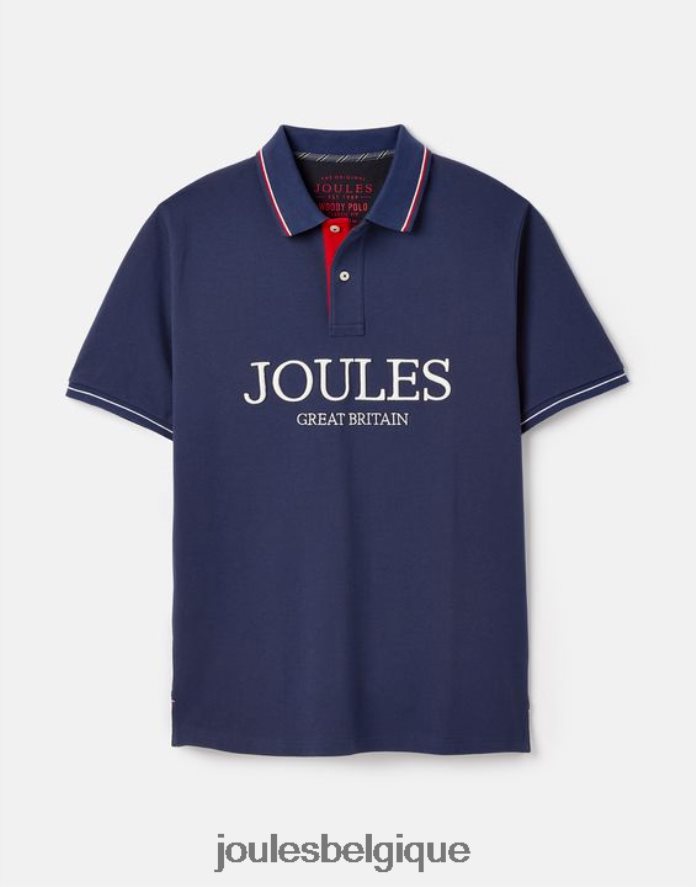 bleu profond chemise polo Hommes vêtements Joules ND0H6T237