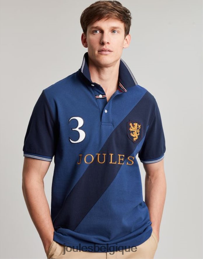 bleu profond polo orné Hommes vêtements Joules ND0H6T216