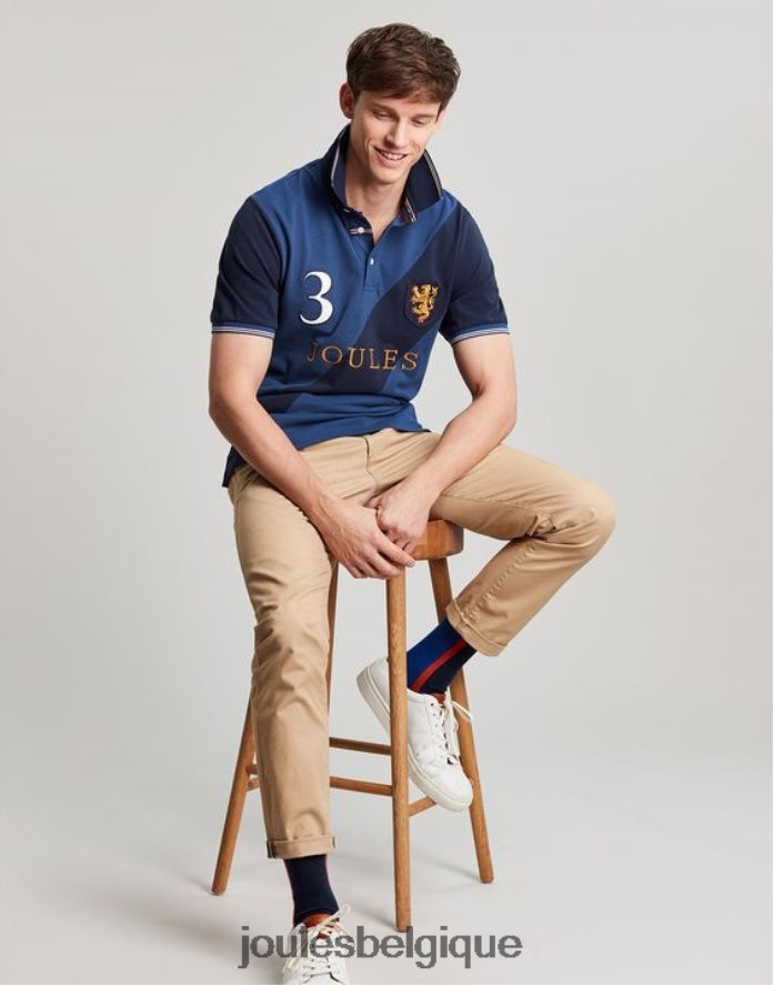 bleu profond polo orné Hommes vêtements Joules ND0H6T216