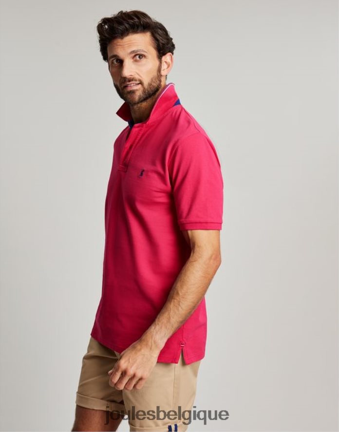 framboise profonde polo boisé Hommes vêtements Joules ND0H6T196