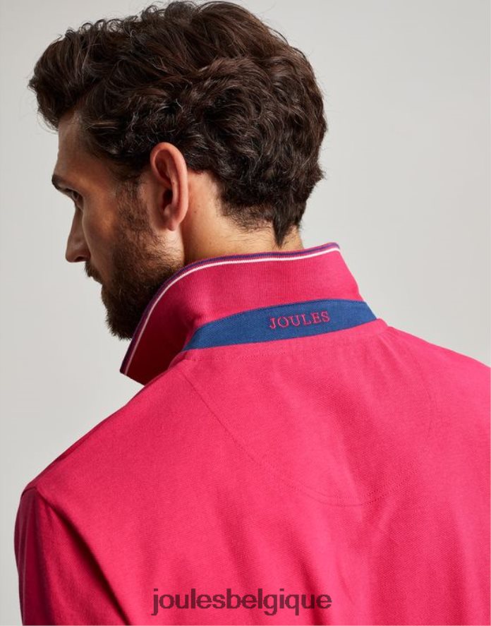 framboise profonde polo boisé Hommes vêtements Joules ND0H6T196
