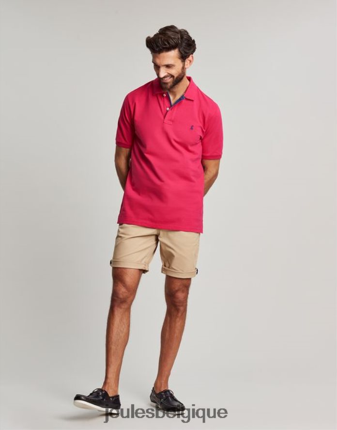 framboise profonde polo boisé Hommes vêtements Joules ND0H6T196