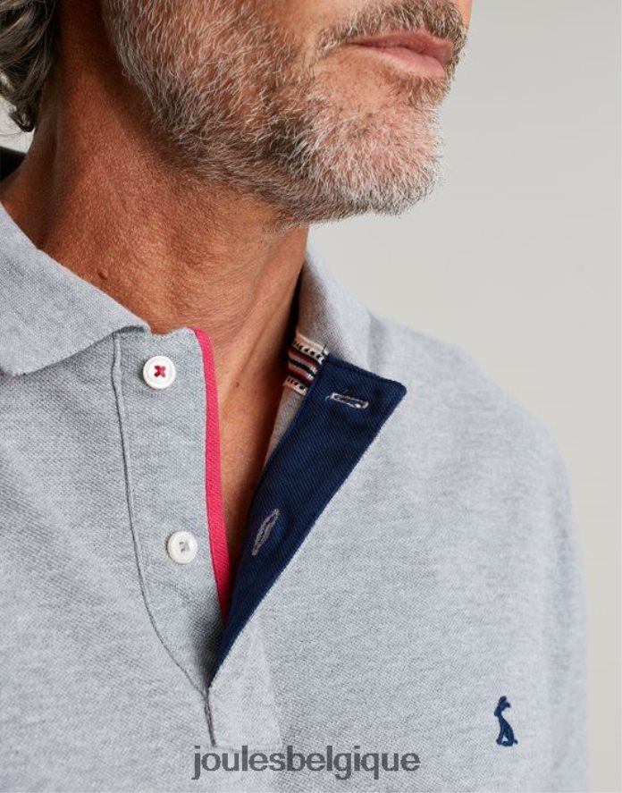 gris chiné polo boisé Hommes vêtements Joules ND0H6T182