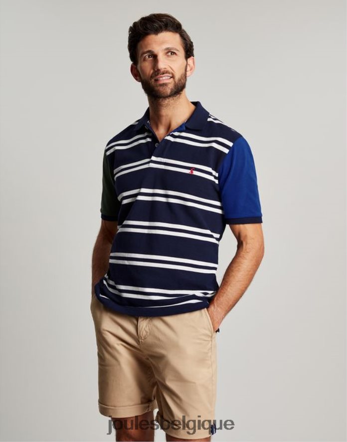 rayure blanche marine polo boisé Hommes vêtements Joules ND0H6T186