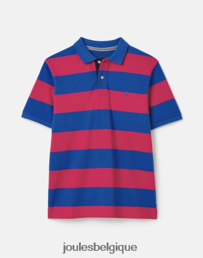rayure rose bleu moyen polo noisette Hommes vêtements Joules ND0H6T204