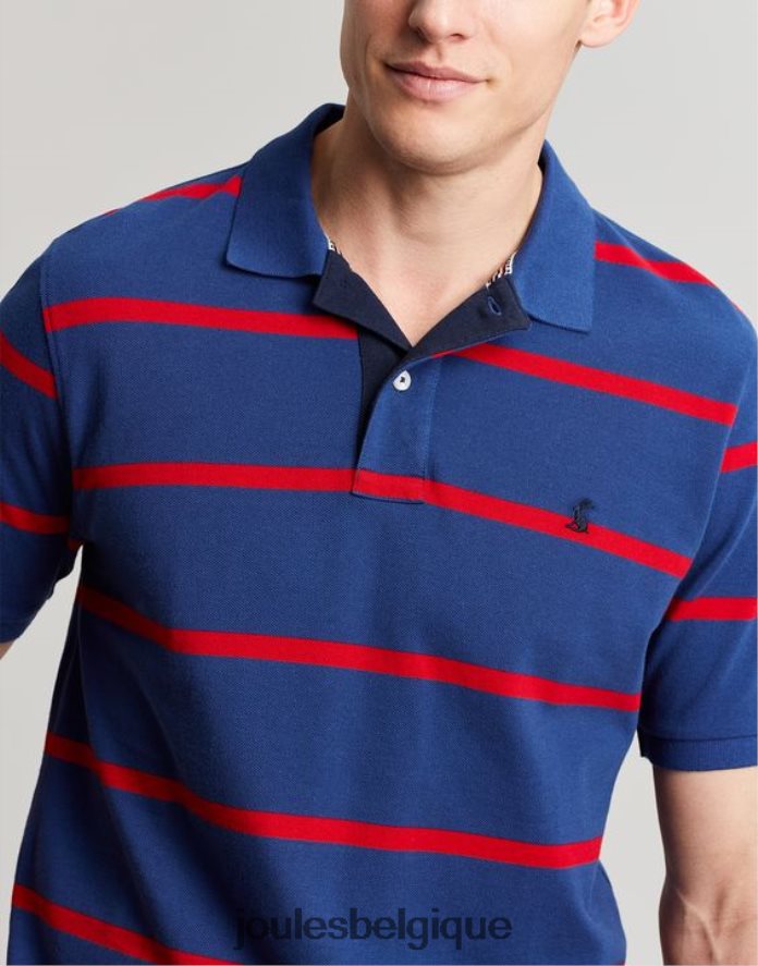 rayure rouge marine polo noisette Hommes vêtements Joules ND0H6T217