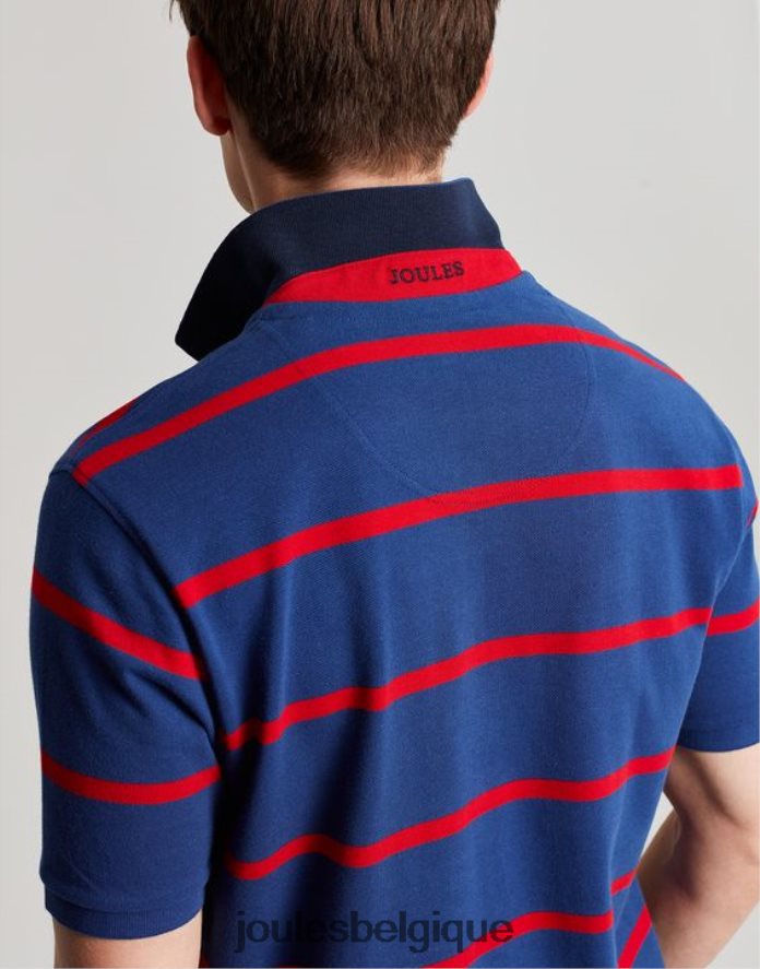 rayure rouge marine polo noisette Hommes vêtements Joules ND0H6T217