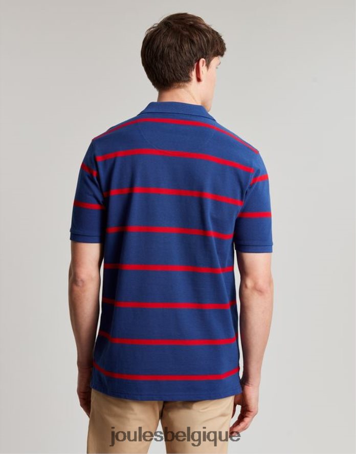 rayure rouge marine polo noisette Hommes vêtements Joules ND0H6T217