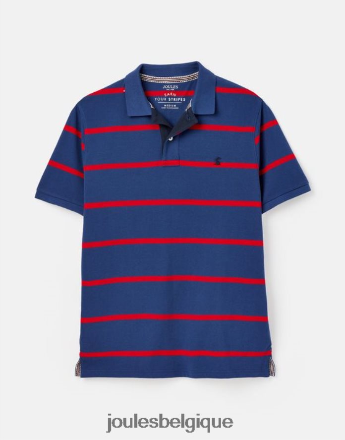 rayure rouge marine polo noisette Hommes vêtements Joules ND0H6T217