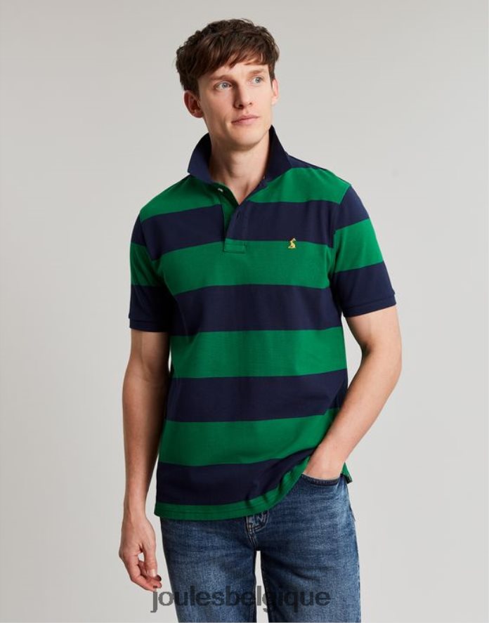 rayure vert marine polo noisette Hommes vêtements Joules ND0H6T218