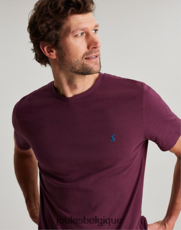 Bourgogne t-shirt en jersey denton Hommes vêtements Joules ND0H6T251