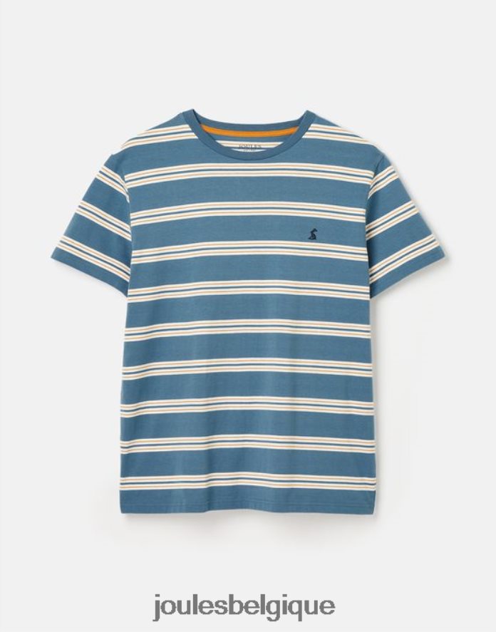 bande d'or bleu t-shirt rayé avec hangar à bateaux Hommes vêtements Joules ND0H6T210